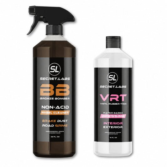 The Secret Wheel Kit: Bronze Bomber wheel cleaner and VRT trim dressing