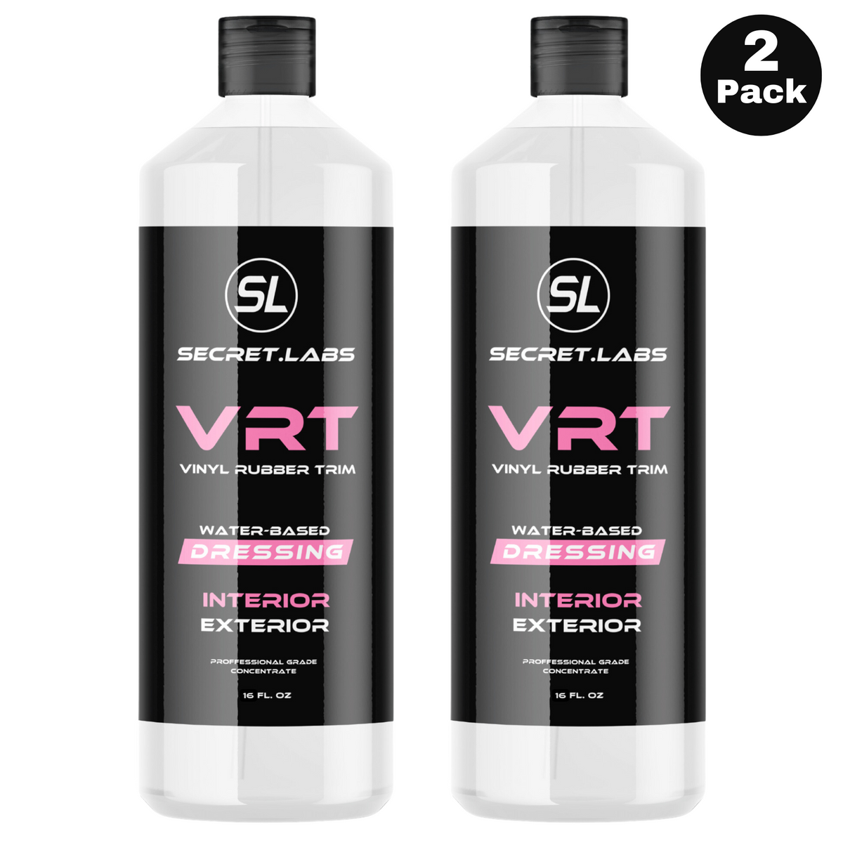 Two bottles of VRT Vinyl Rubber Trim Dressing, 2 Pack badge