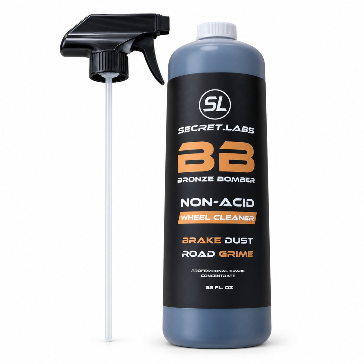 Bronze Bomber Non-Acid Wheel Cleaner 32 oz, 1 bottle with sprayer