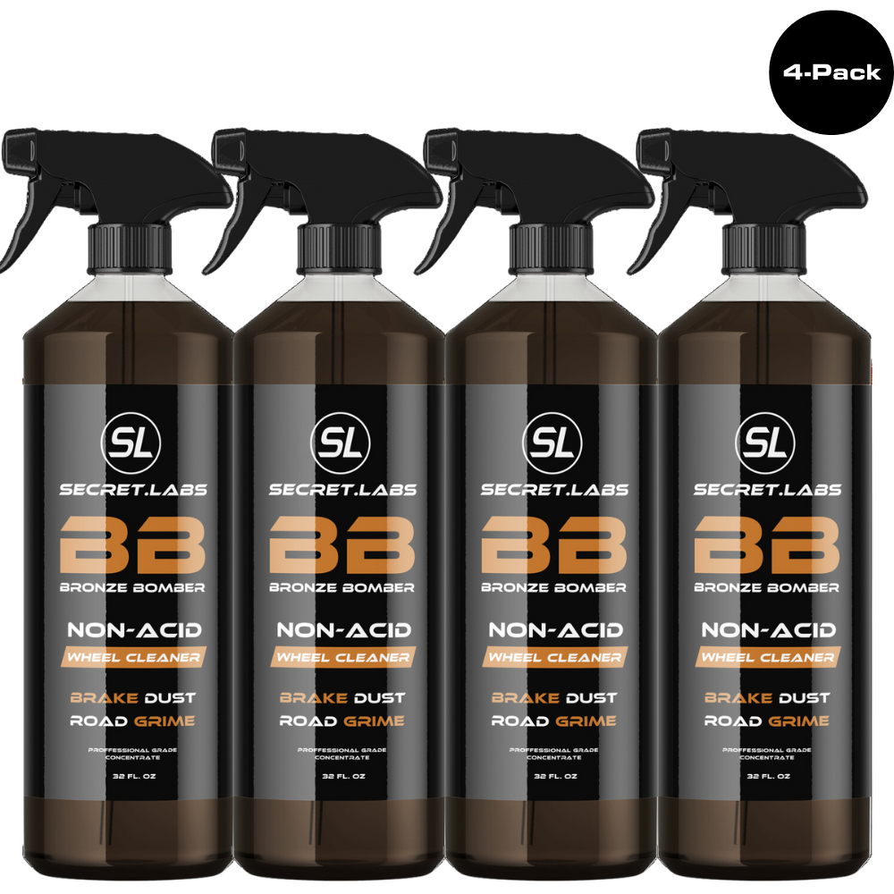 Bronze Bomber Non-Acid Wheel Cleaner 32 oz, 4 bottles with sprayers, 4 Pack badge